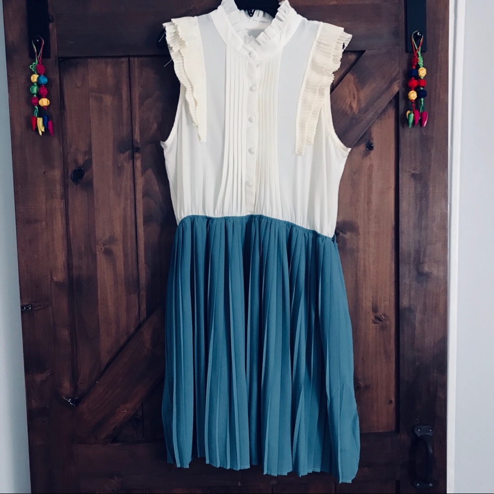 Blue Pepper Pleated Dress
